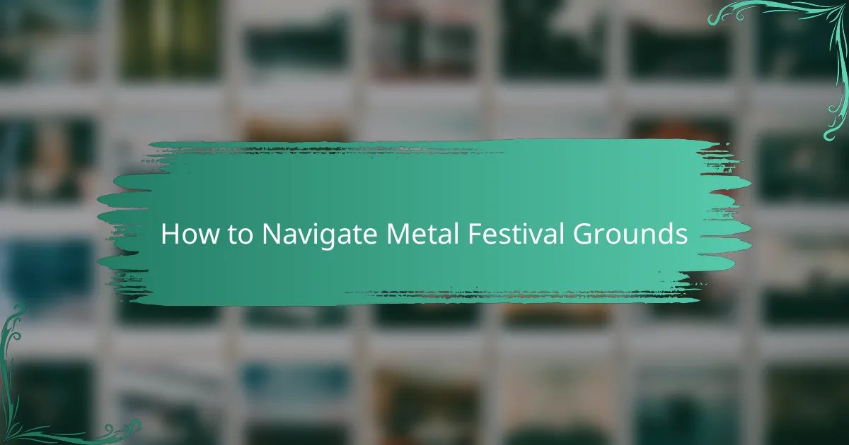 How to Navigate Metal Festival Grounds